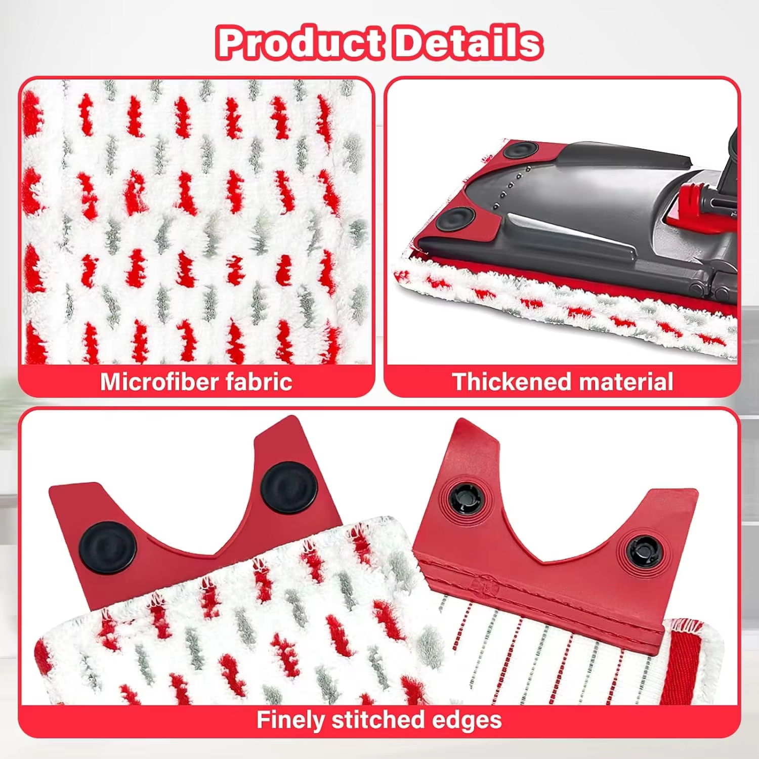 Recharges de serpillière Vileda UltraMax XL, recharges de serpillière en microfibre pour Vileda Ultramax XL, tampons de serpillière pour sols durs, pour le nettoyage des sols durs
