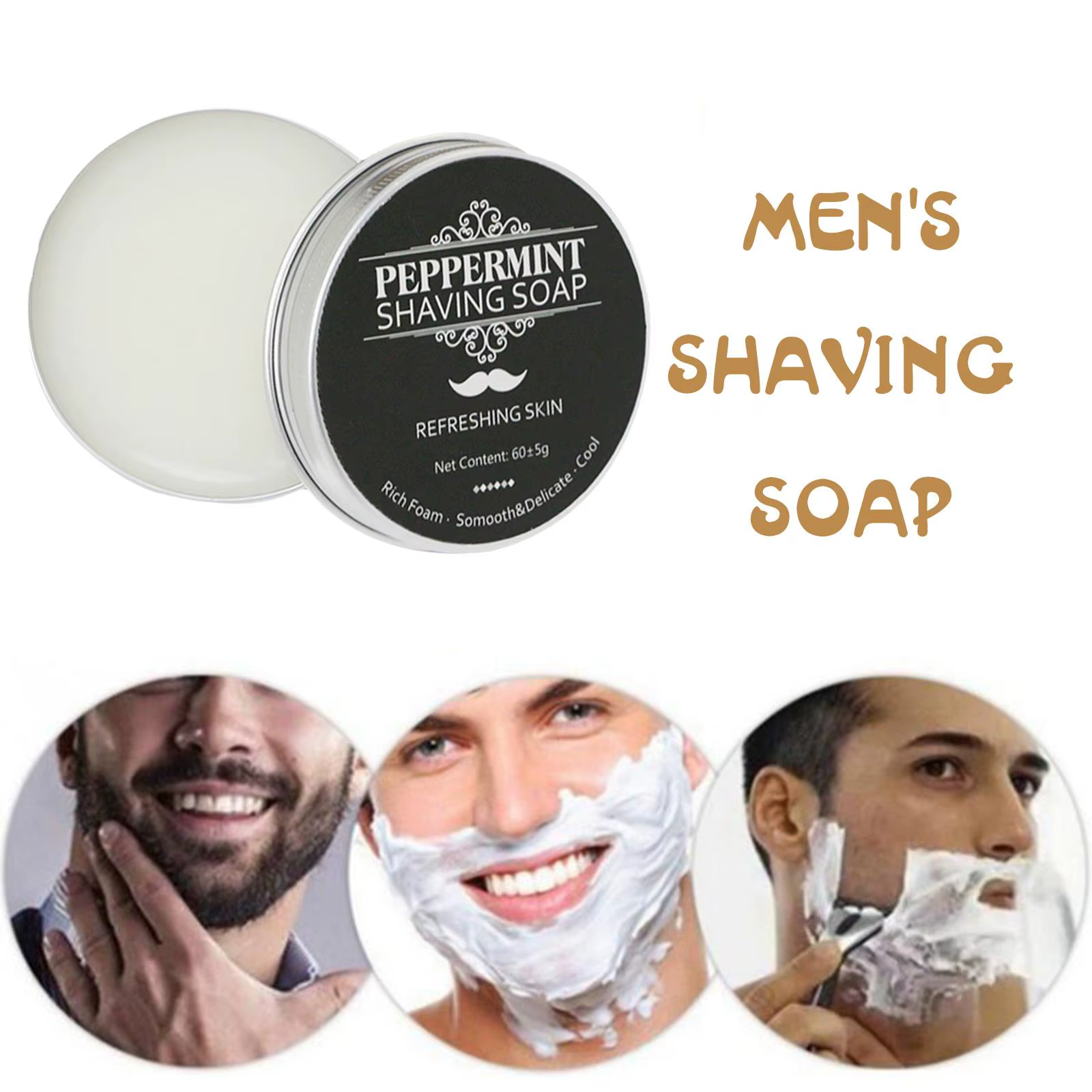 Savon à raser artisanal à texture lisse - Crème
