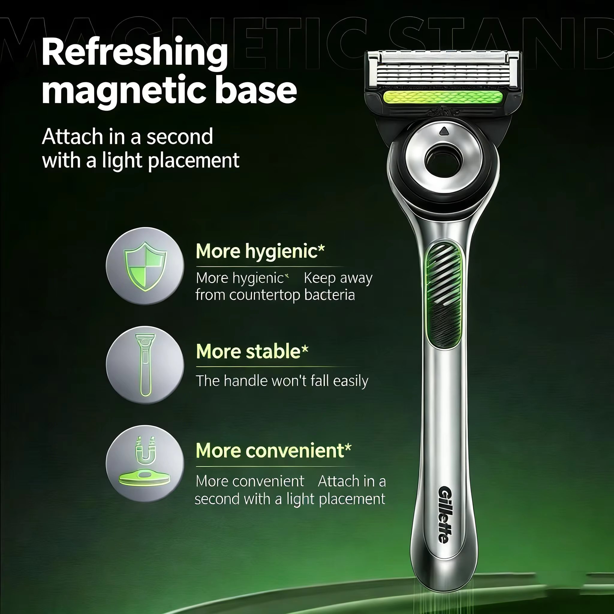 Rasoir Gillette Labs. Rasoir combiné pour homme. 1 manche