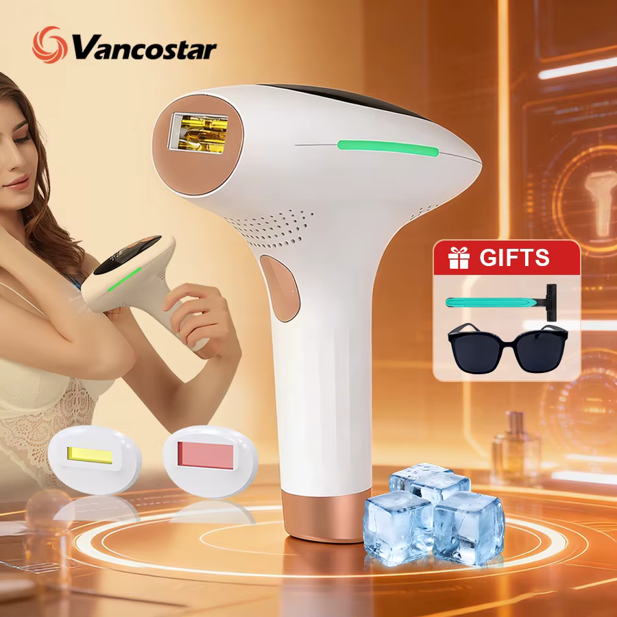Épilateur Laser 3-en-1 2026 : Épilation Permanente, Indolore et Rafraîchissante, Anti-Acné, Soin du Visage et du Corps pour Femmes