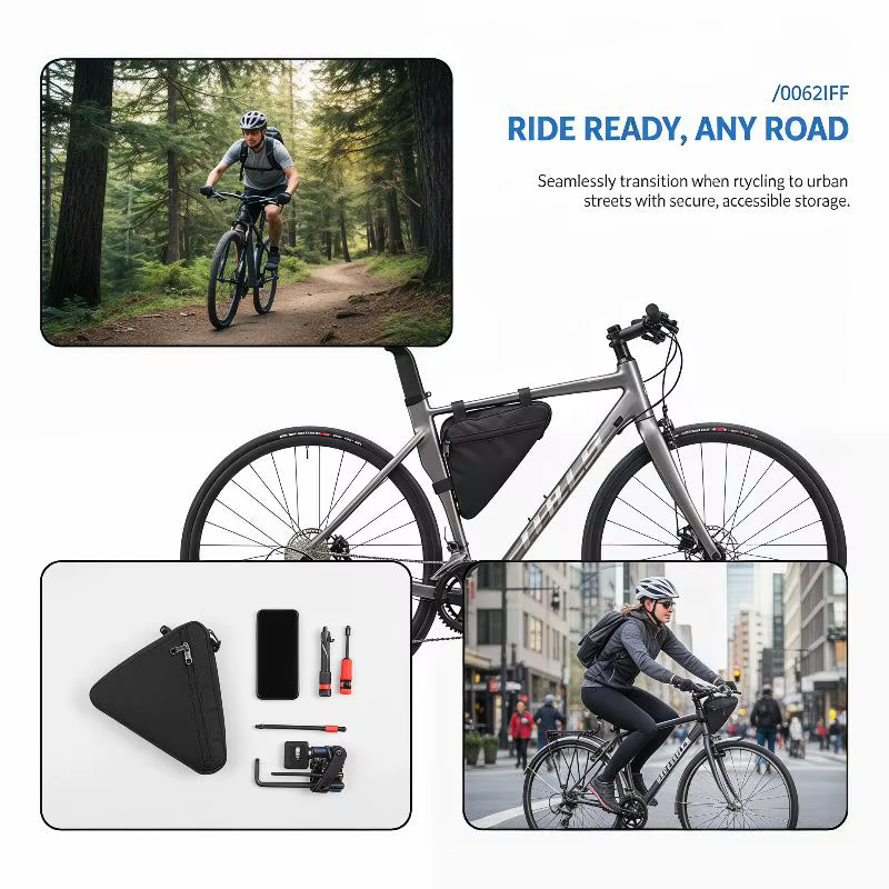 Sac de cadre de vélo triangulaire de haute qualité, 1 pièce, pour une organisation facile et un accès rapide aux équipements