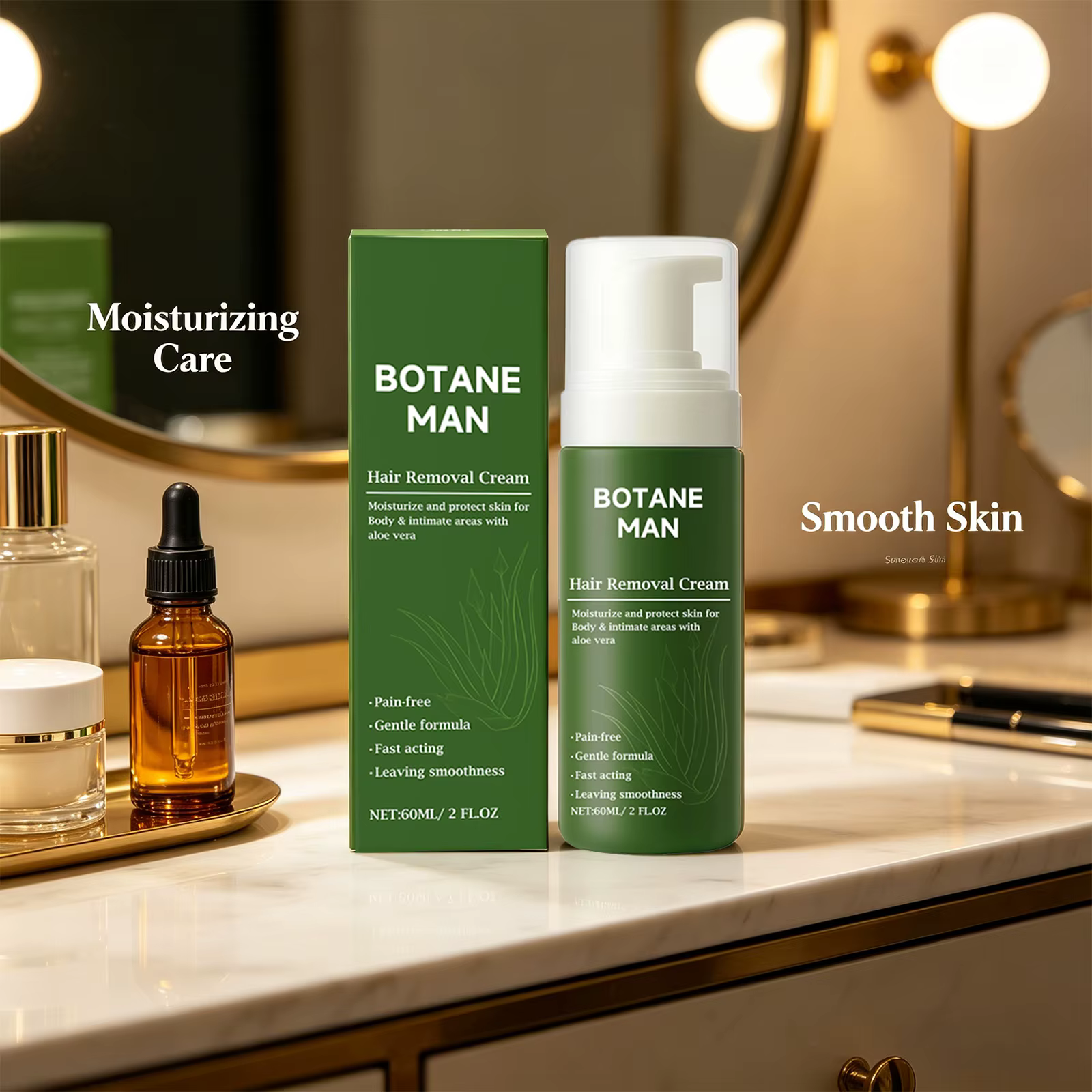 Crème dépilatoire hydratante pour homme, élimination des poils et lissage de la peau, sans douleur, protection longue durée, mousse dépilatoire douce