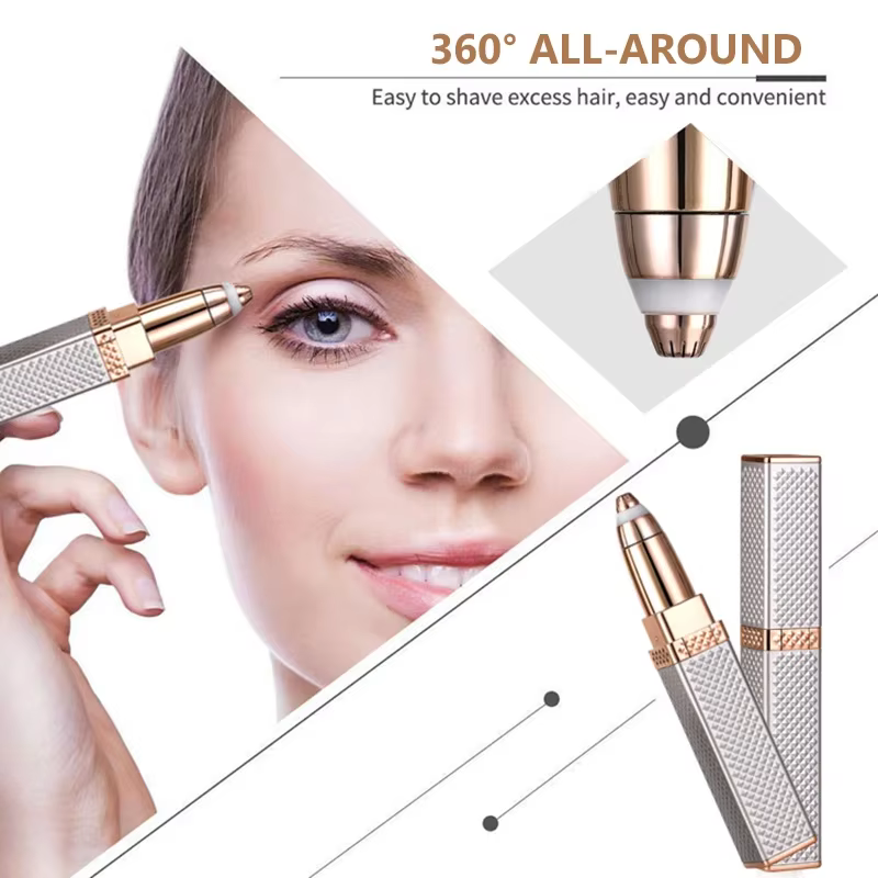 Dispositif d'épilation électrique multifonctionnel 2 en 1 avec lumière LED spécialement conçu pour le rasoir à sourcils