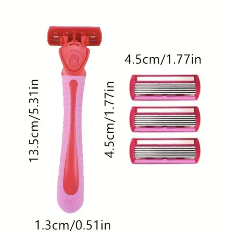 Rasoir pour femmes lame à 6 couches jambe cheveux aisselles couteau de rasage lames à 6