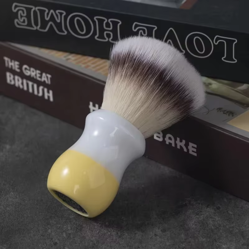 YAQI Naicha (thé au lait) brosse de rasage humide pour hommes en cheveux synthétiques