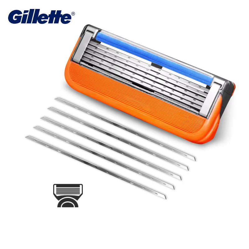 Lames de rasoir originales Gillette Fusion5 5 couches tête