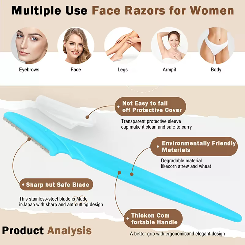 Ensemble de rasoirs à sourcils de précision pour femmes