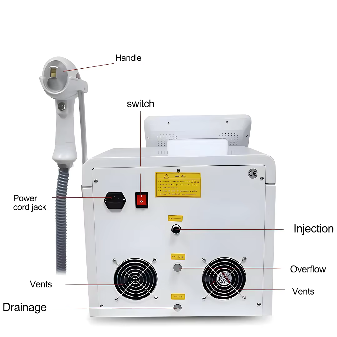 Machine d'épilation au laser à diode 4000W