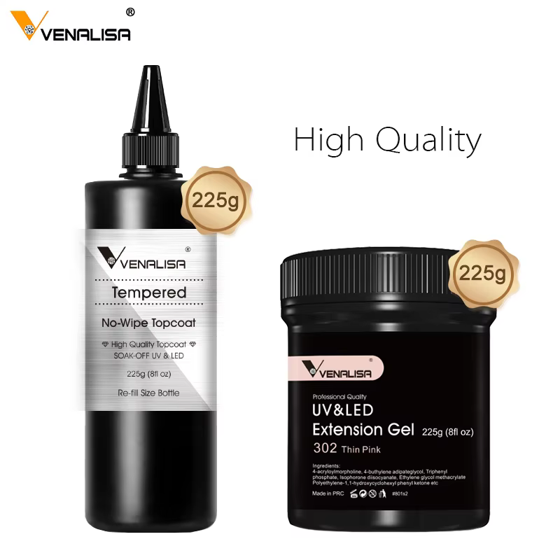 VENALISA – couche de finition longue en diamant, 30/60ml, recharge de grand Volume, Ultra brillant, sans essuyage, Anti-jaunissement, Gel d'extension sans combustion