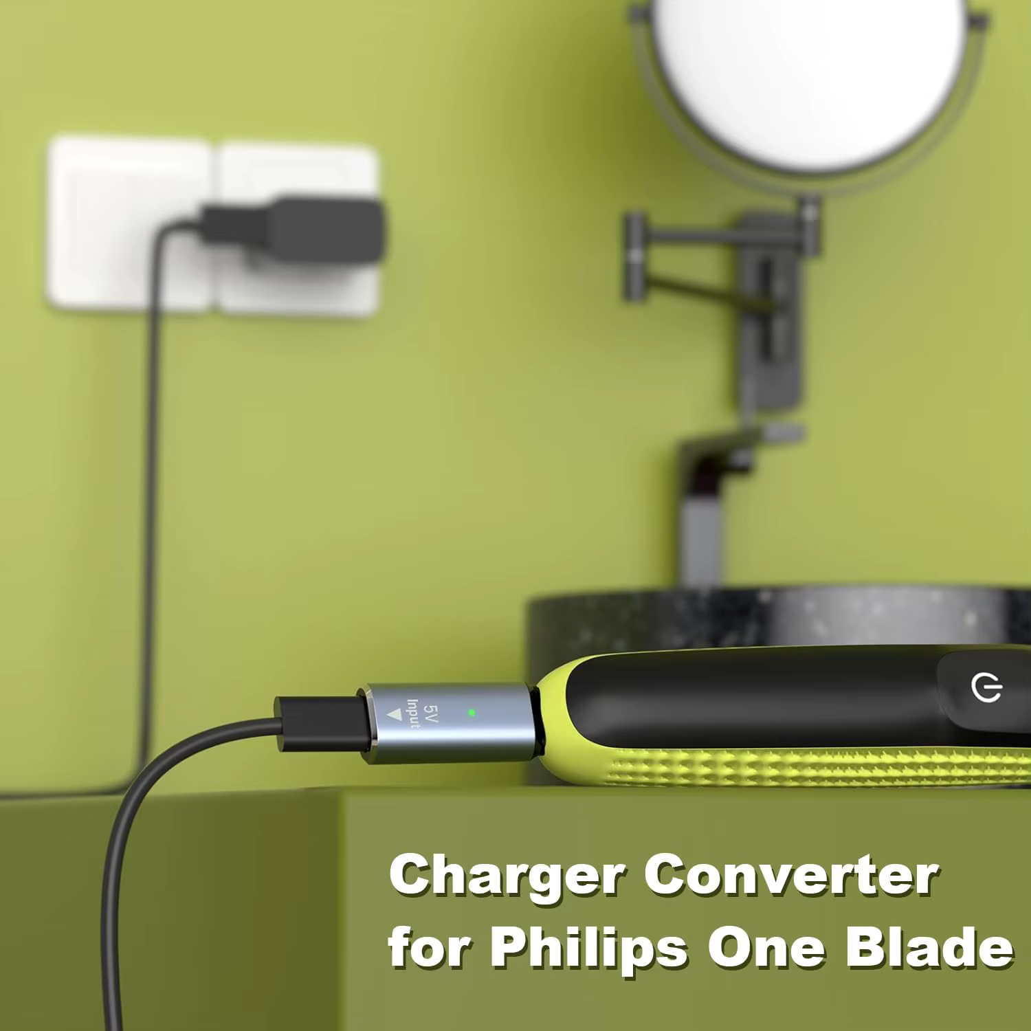 Adaptateur de chargeur de rasoir de Type C