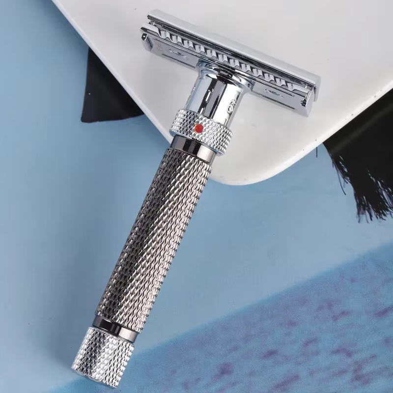 Yaqi – rasoir de sécurité réglable en acier inoxydable pour hommes