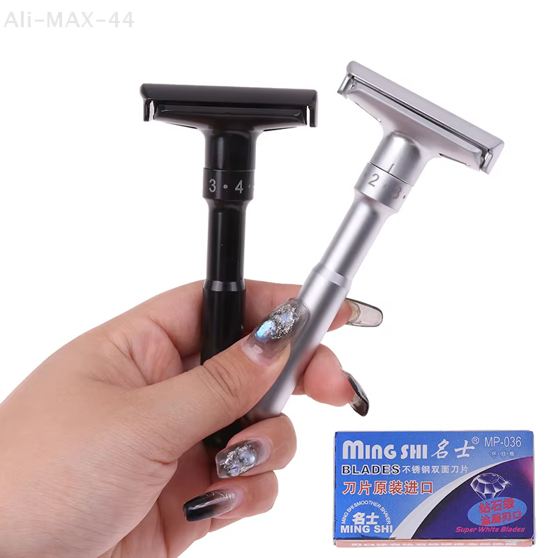 Rasoir de sécurité classique réglable à Double bord pour hommes