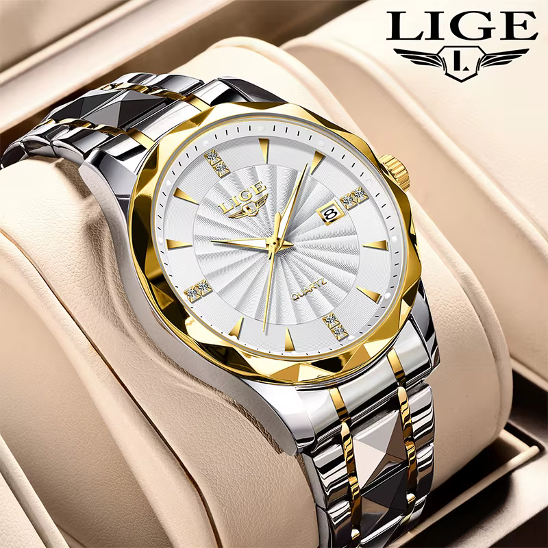 LIGE luxe femme montre mode Sport de plein air lumineux montres à Quartz mouvement importé étanche en acier inoxydable femmes montres