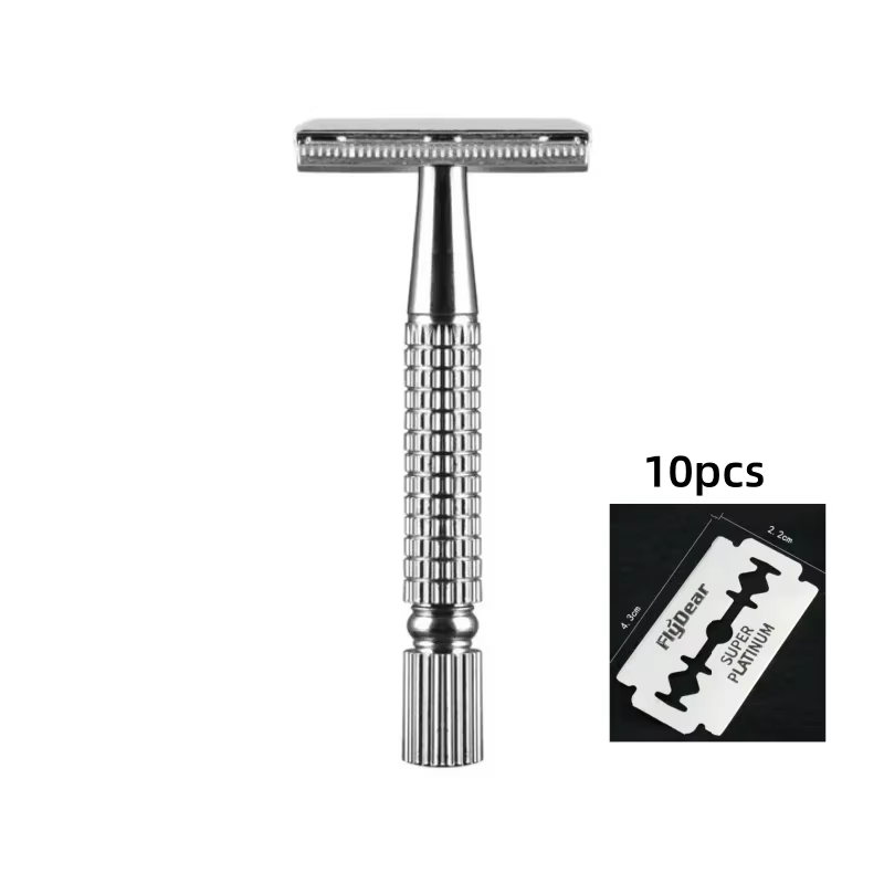 Rasoir manuel pour homme en acier inoxydable