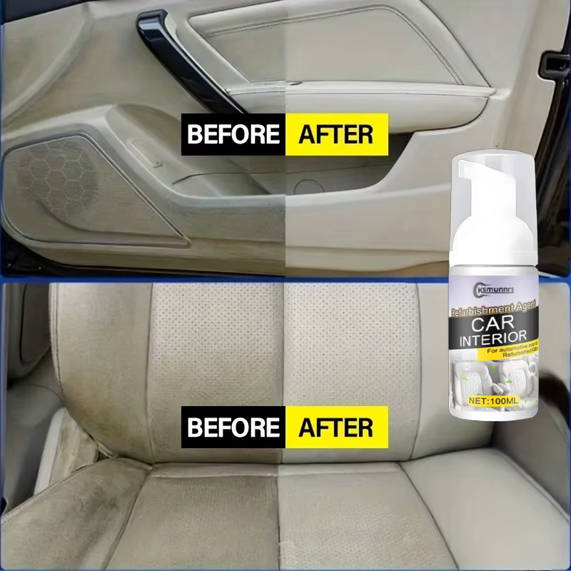 Nettoyant mousse multi-usages pour l'intérieur de la voiture, pour nettoyer les sièges, les tapis, le plafond et le tableau de bord