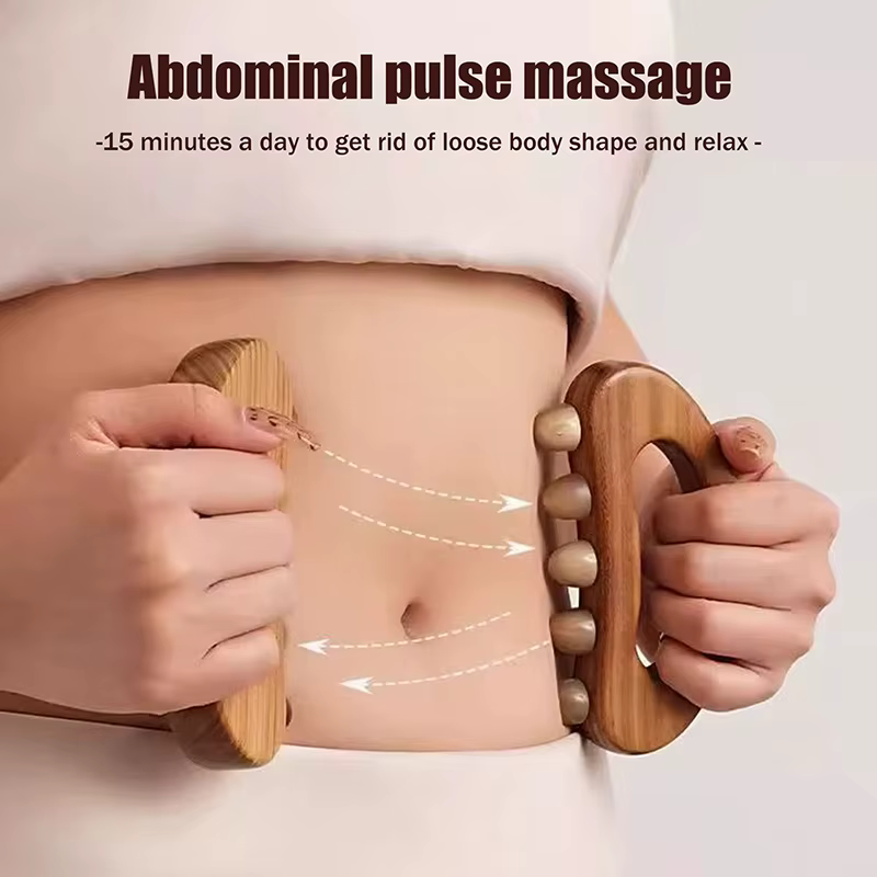 Planche de massage en bois pour drainage lymphatique