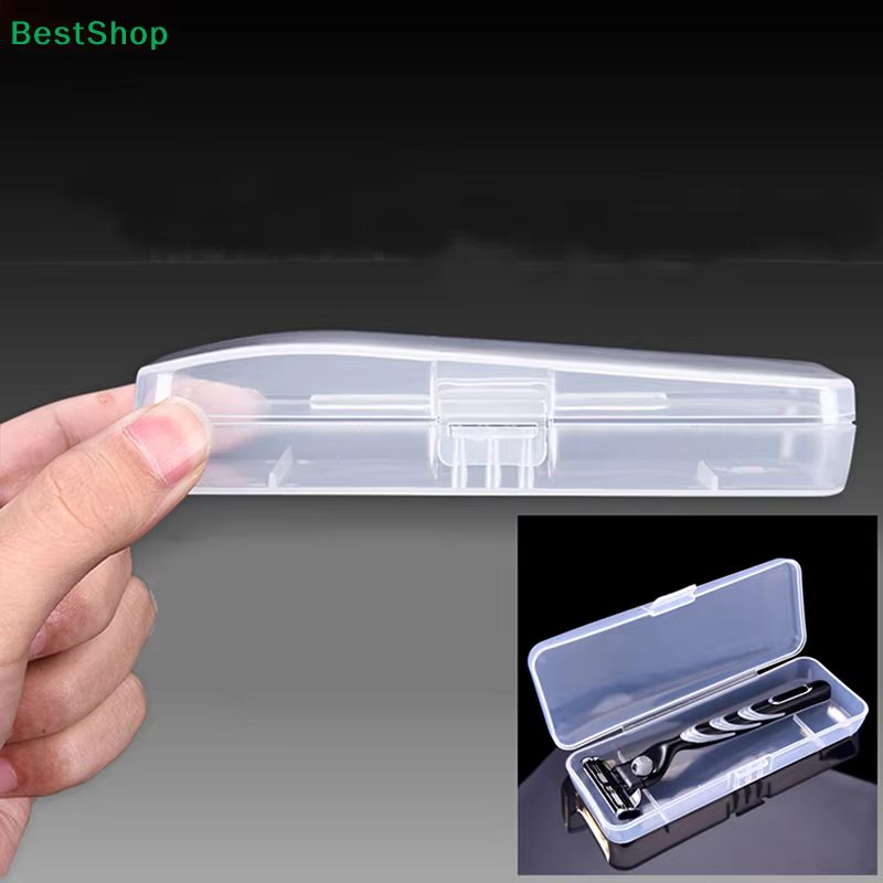 〔AG〕Étui de rasoir de voyage portable - Boîte de rangement protectrice en plastique transparent pour rasoirs