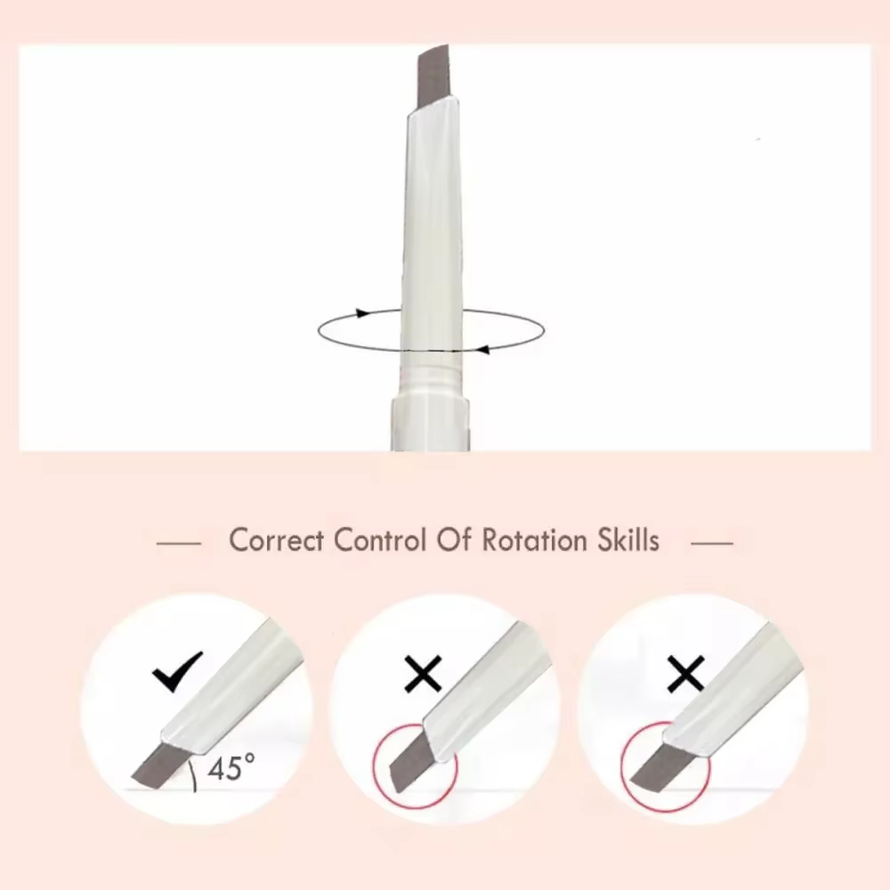 Crayon à sourcils double extrémité à tête fine – imperméable