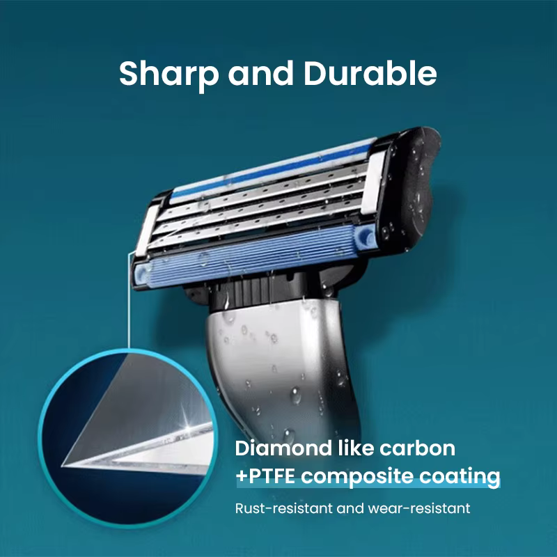 Gillette Mach3 rasoir pour hommes 3 couches lames barbe à raser lisse avec 5 recharges