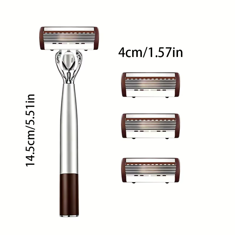 Ensemble de rasoirs manuels classiques : soin du visage quotidien pour hommes