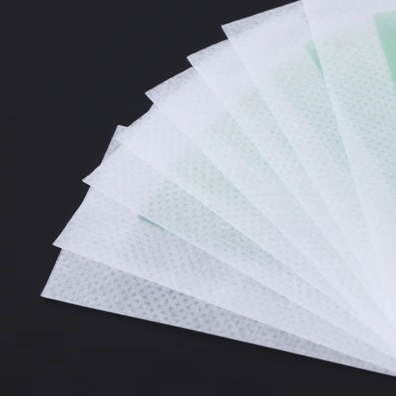 10x épilation épilateur dépilatoire bandes cire froide tampon papier pour le visage non tissé