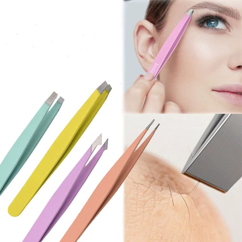 Pince à Épiler Inclinée et à Pointe Fine de Qualité pour Maquillage