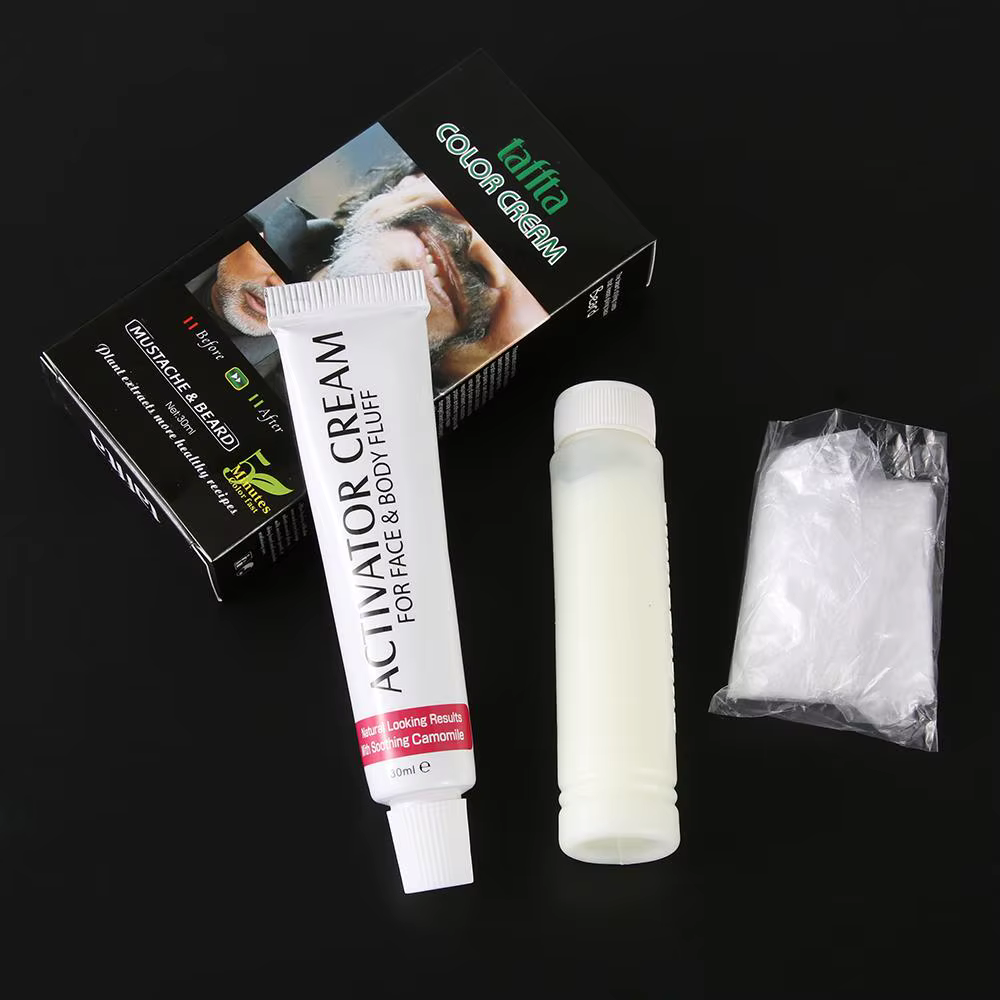 Crème Teinte Noire pour Barbe pour Homme
