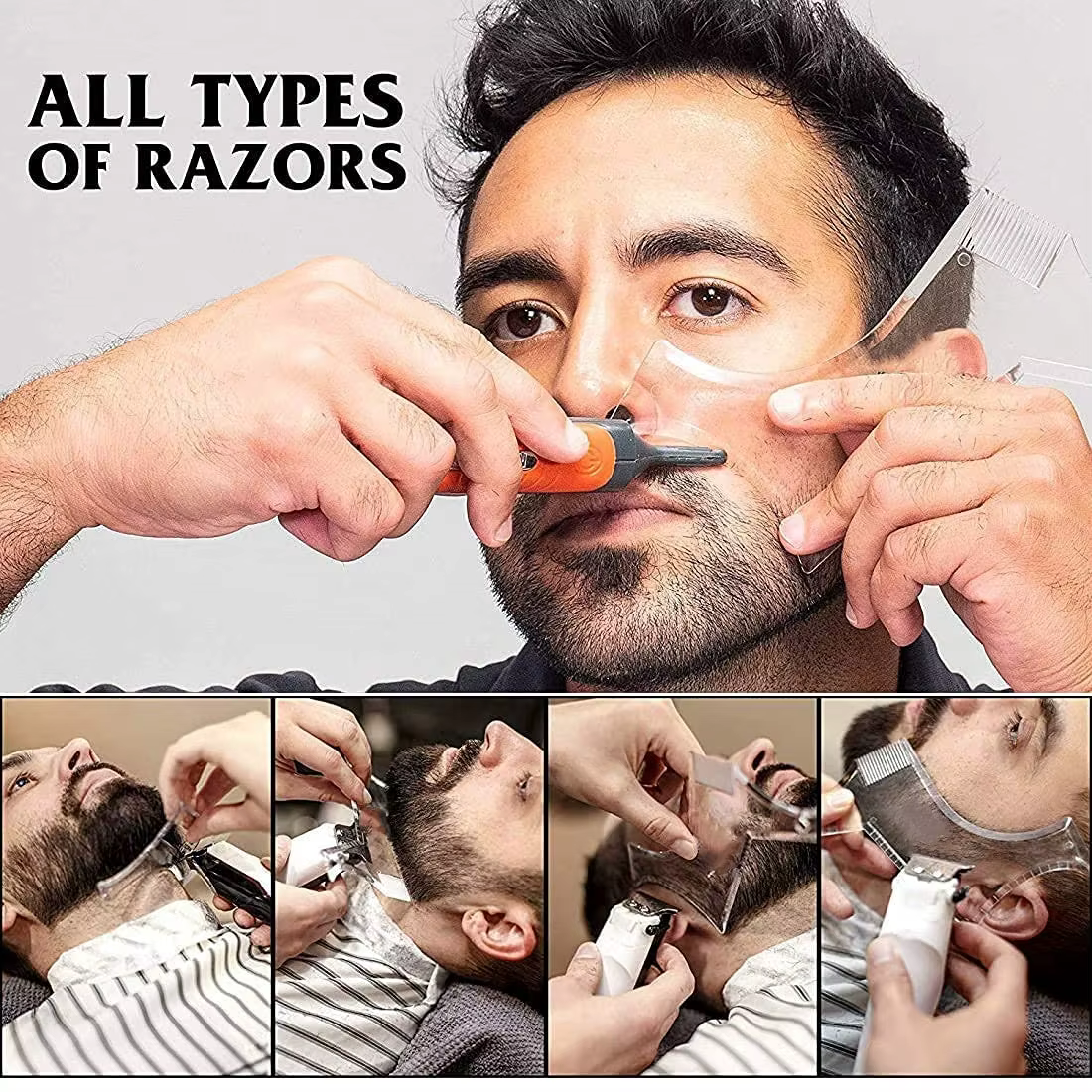 Guide de barbe multifonctionnel pour hommes