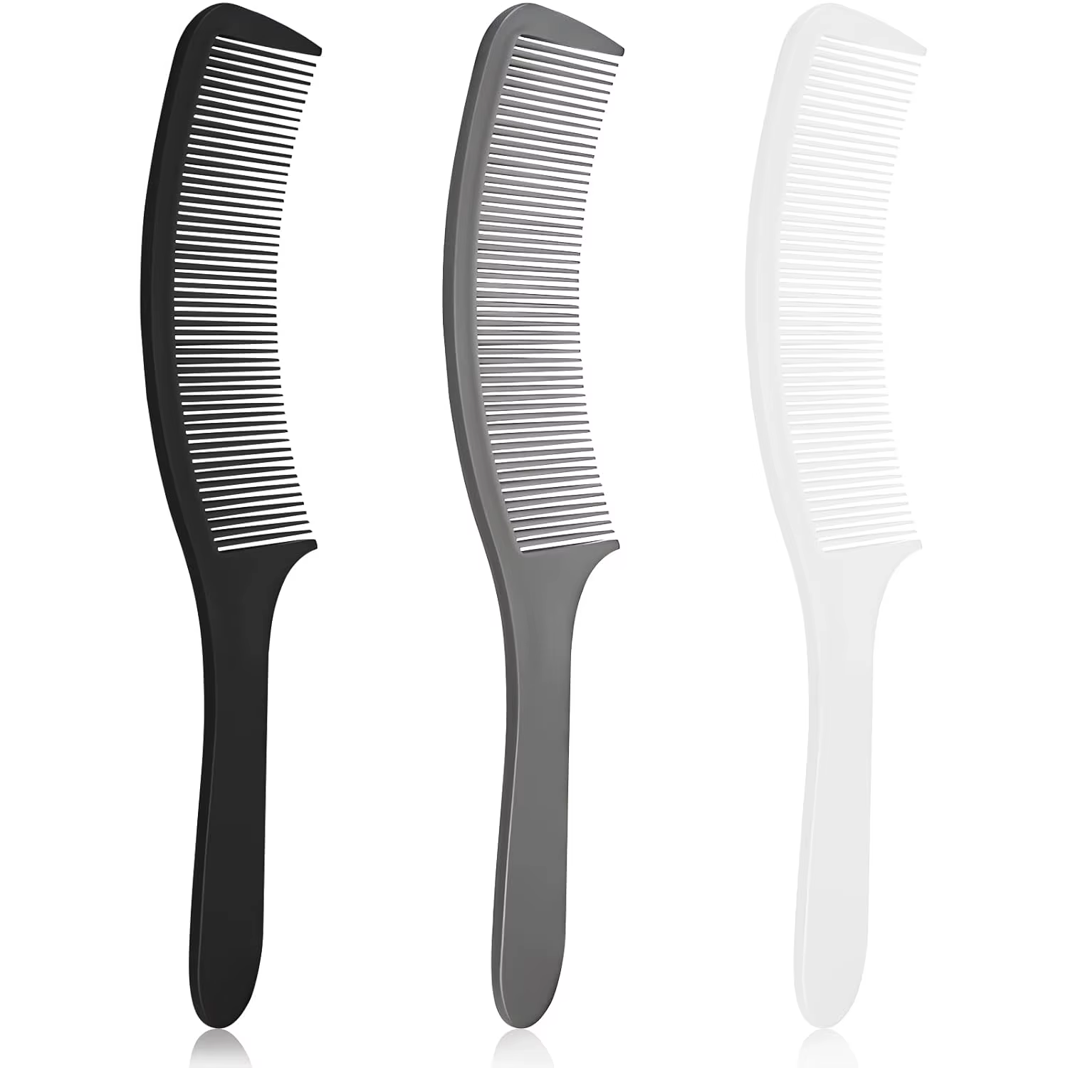 Ensemble de peignes de tondeuse de barbier incurvés 1/2 pièces en noir: parfait pour les coupes de cheveux et le
