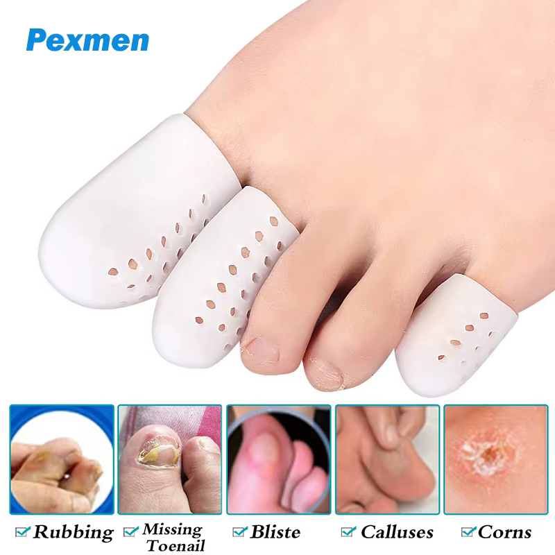 Pexmen 2 pièces/paire protecteurs d'orteils en Gel capuchons