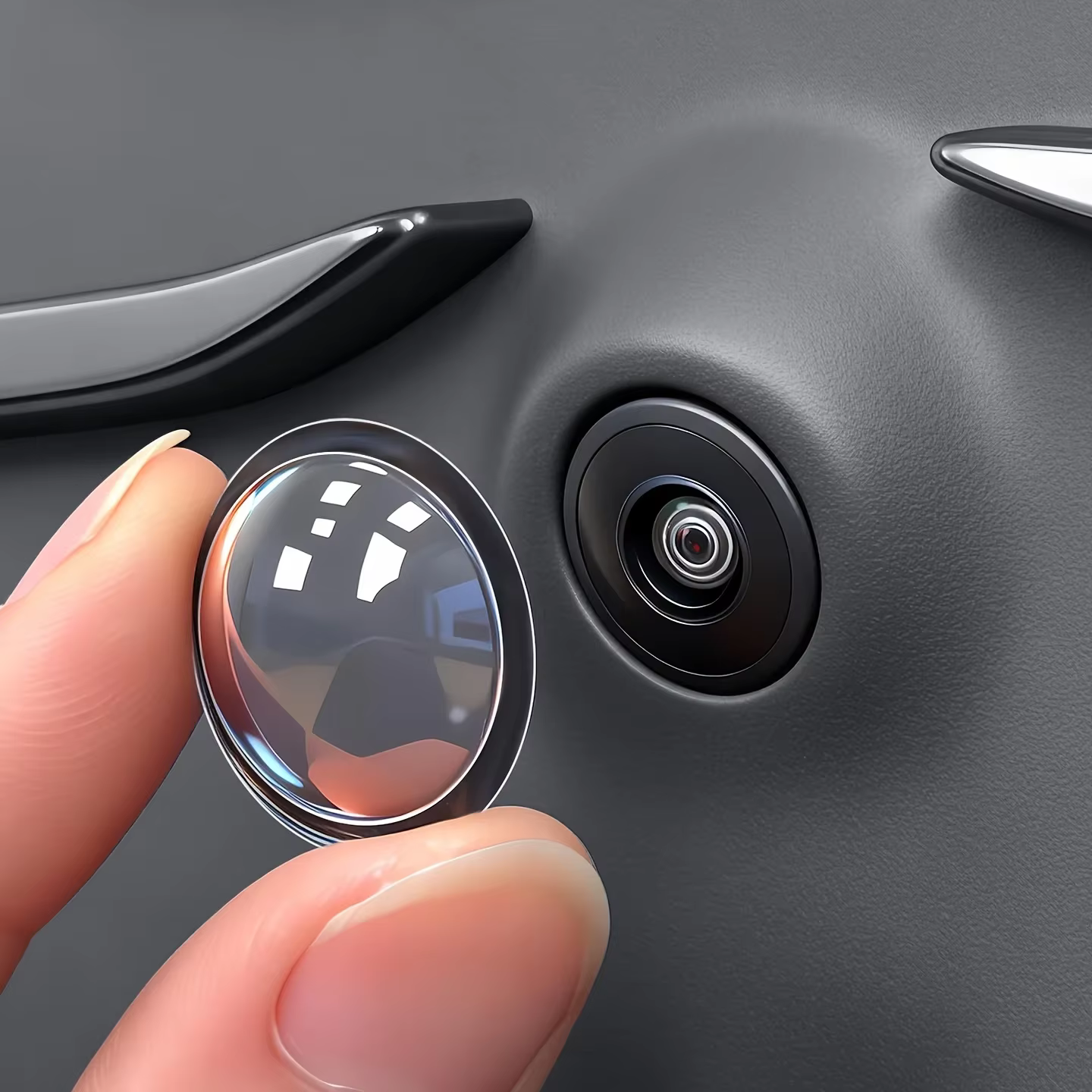 Système d'imagerie panoramique à 360 degrés pour voiture, couverture de protection pour caméra avant et arrière, en film transparent haute définition, peut être utilisé