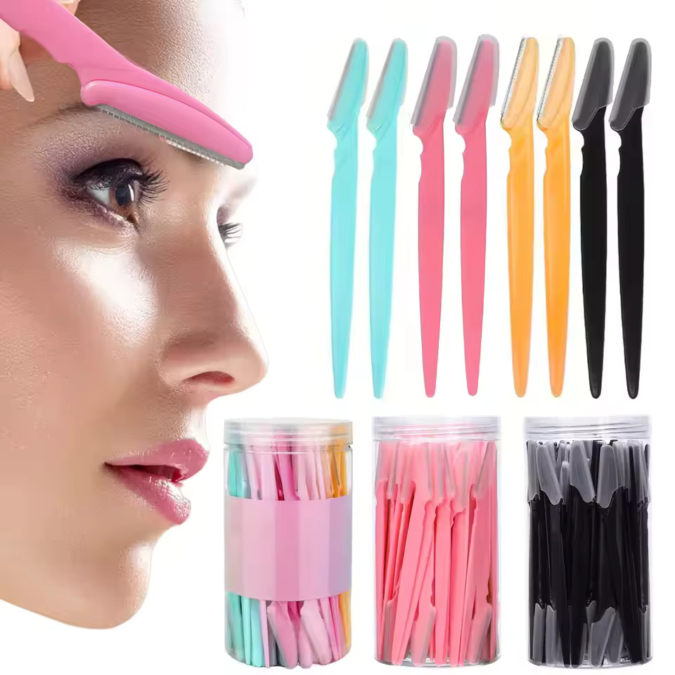 10/40 pièces rasoir de sourcils lame de visage rasoir Portable épilation des sourcils épilation sécurité sourcil coupe femme outils de maquillage