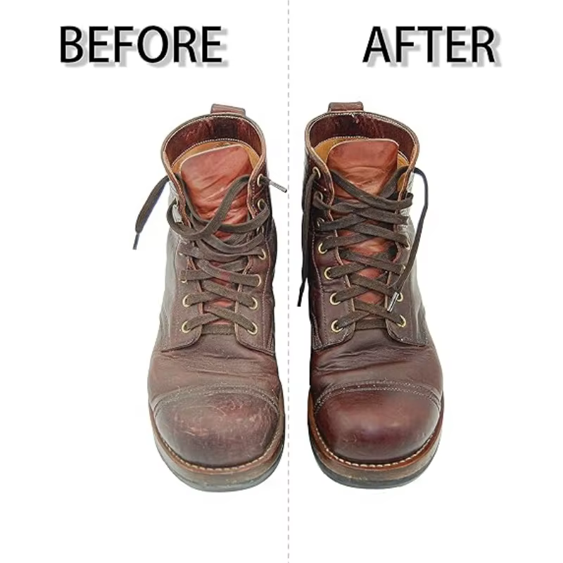 Crème de soin pour chaussures en cuir, transparente, incolore, inodore, vison, conditionnement, imperméable, protection contre la brillance, entretien des chaussures