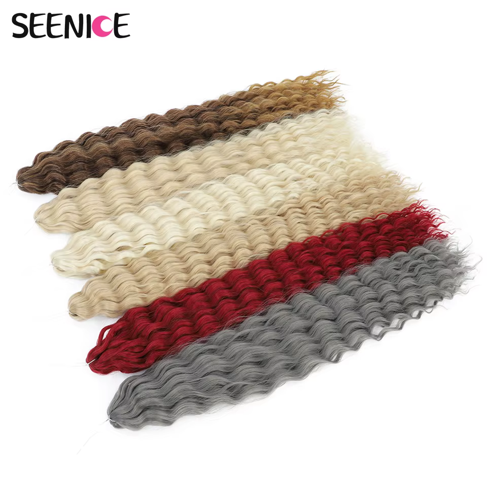 Ariel Curl cheveux vague d'eau torsion Crochet cheveux synthétiques Crochet tresses Ombre Blonde Afro boucles vague profonde tressage Extension de cheveux