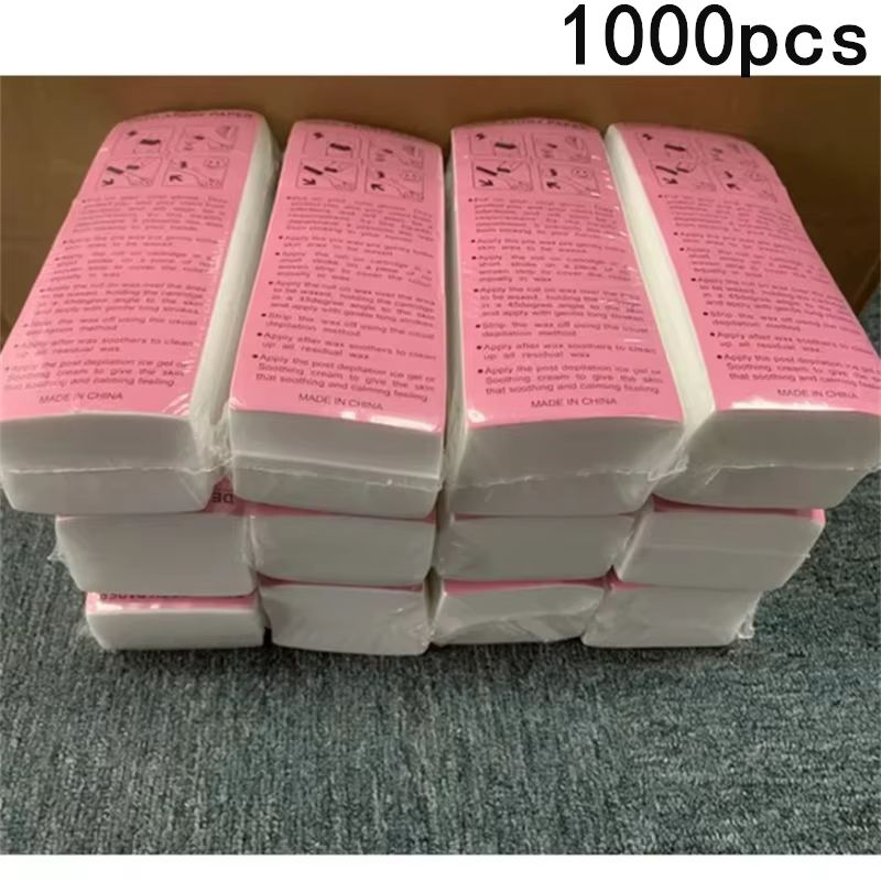 100/200/500/1000 pièces non tissé corps tissu cheveux enlever cire papier rouleau épilation épilateur