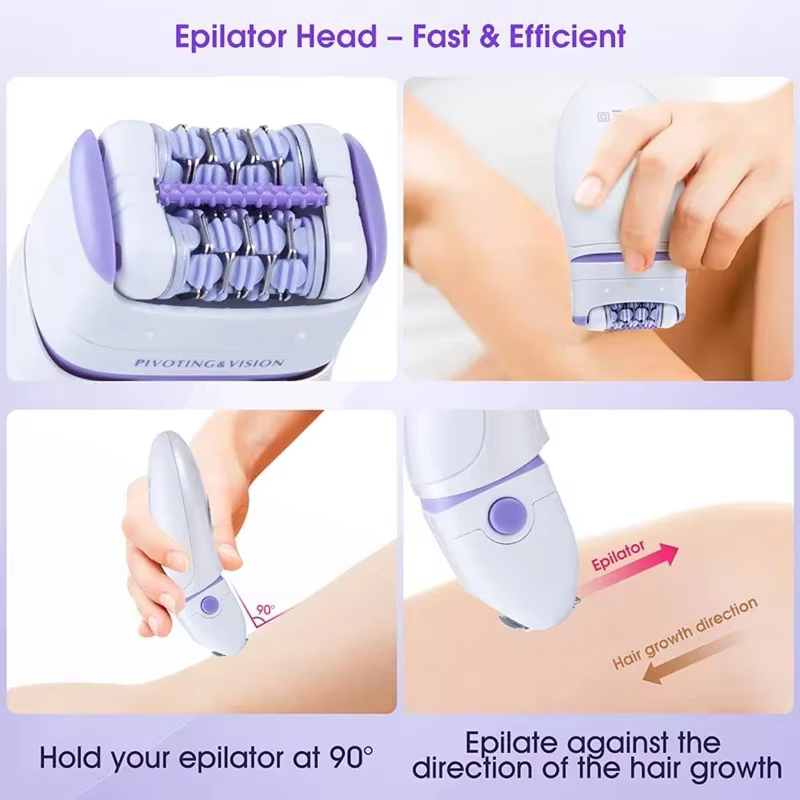 3in1 électrique femmes épilateur femme rasoir jambe corps épilation lèvre menton dépilatoire dame Bikini tondeuse