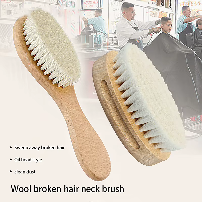 Brosse à Barbe Professionnelle en Laine pour Homme