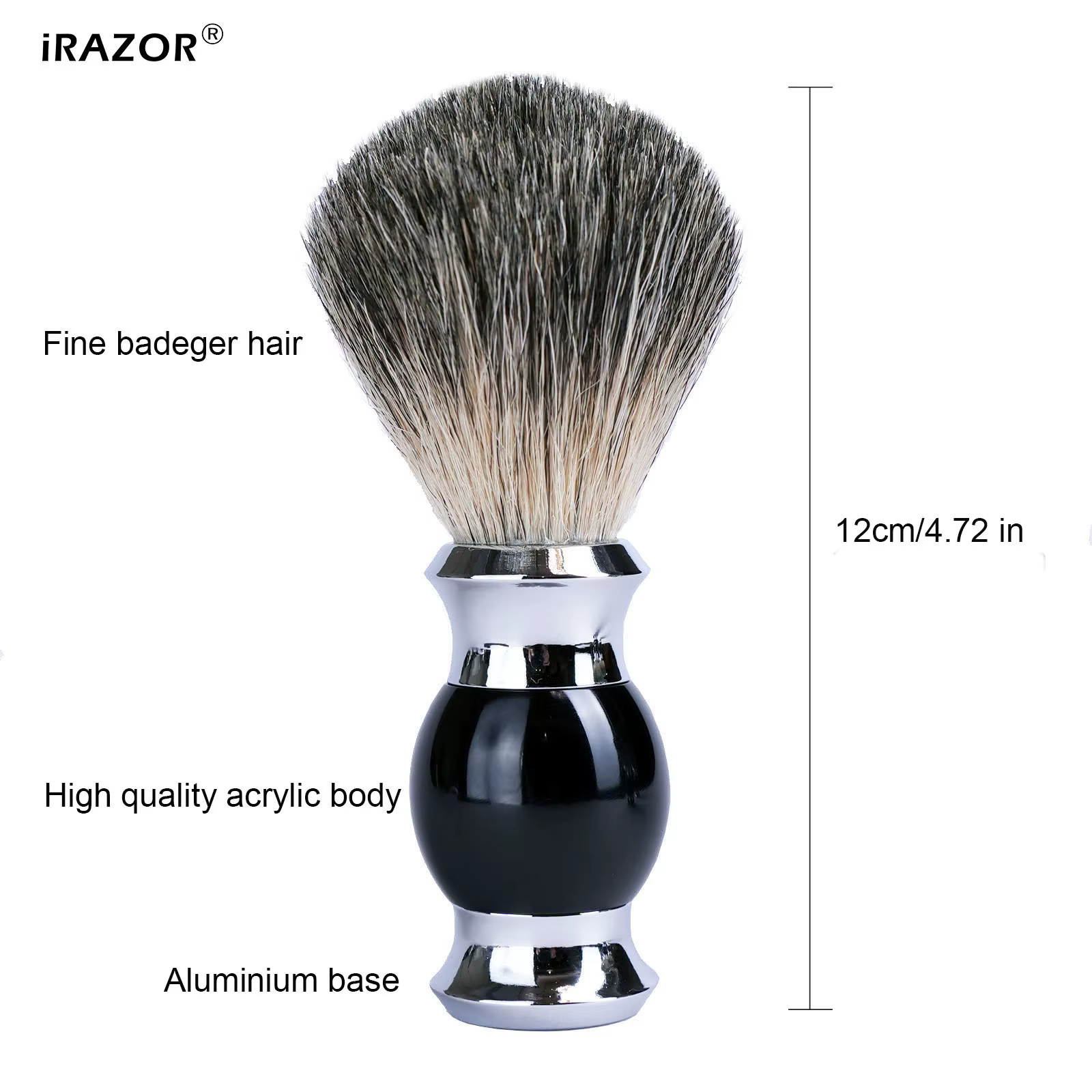 IRAZOR Ensemble de rasage classique – Rasoir de sécurité double tranchant avec 10 lames originales