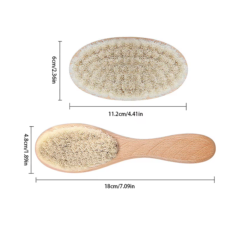 Brosse à Barbe Professionnelle en Laine pour Homme
