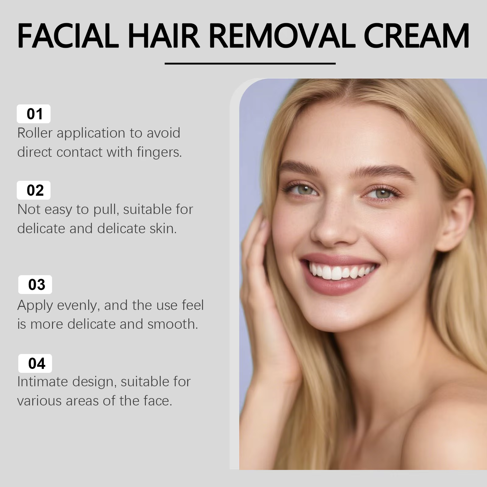 Crème dépilatoire 50g pour le visage