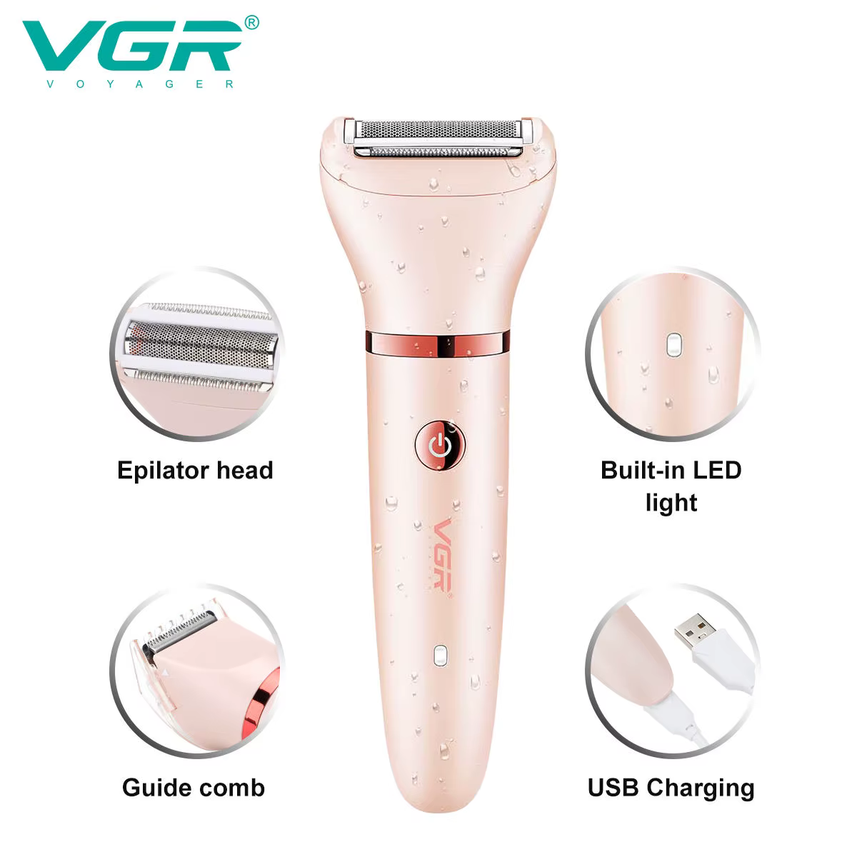 Vgaz735-Appareil d'épilation 3 en 1 pour femmes