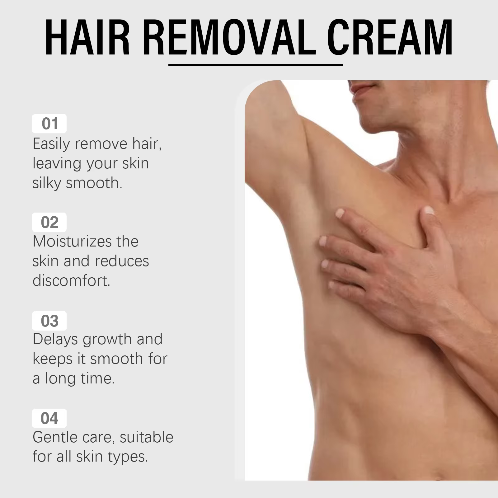 Crème dépilatoire pour hommes East Moon
