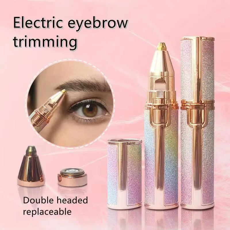 Portable 2 en 1 épilateur électrique rasoir de sourcils corps des femmes