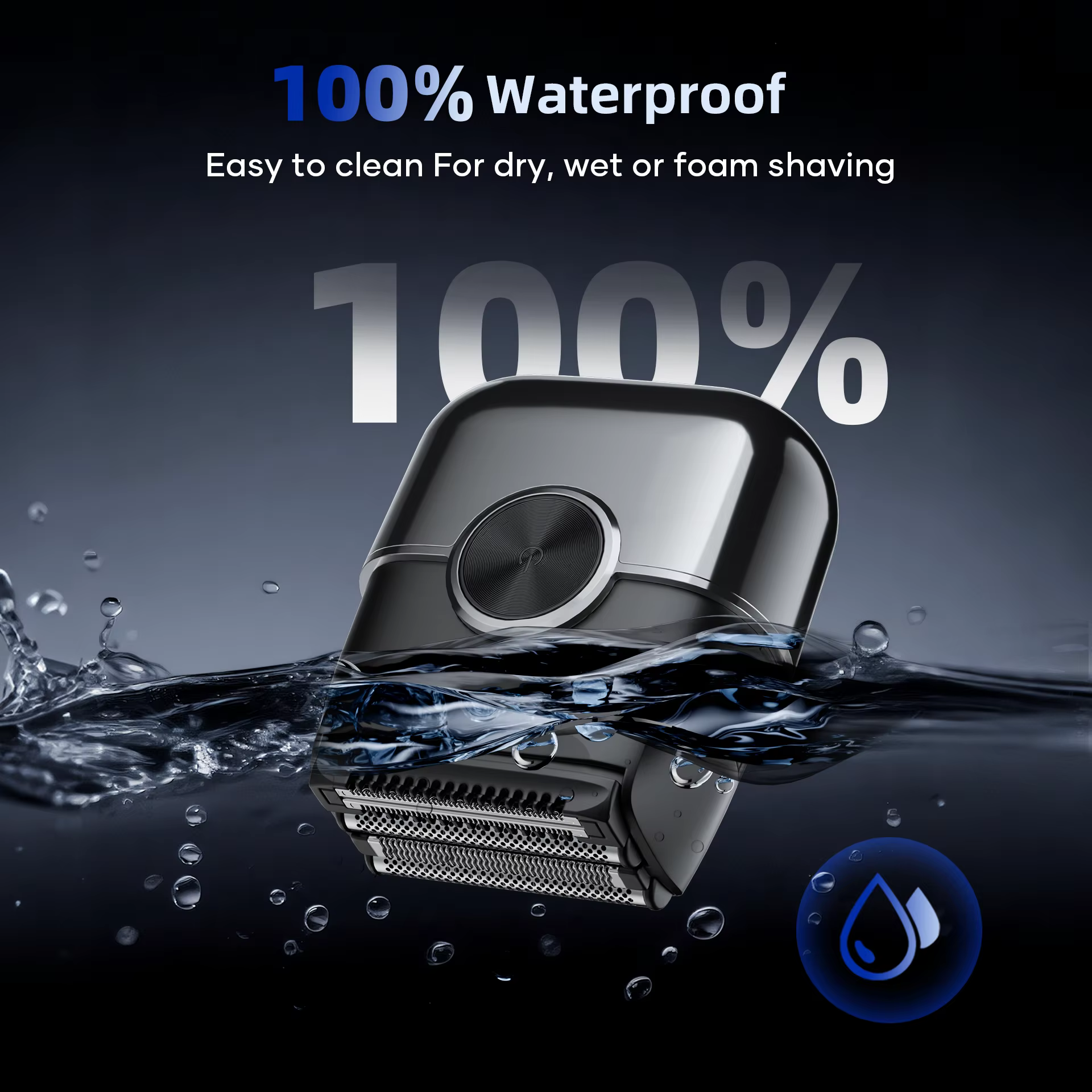 KENSEN S26 rasoir électrique pour hommes 4D lames flottantes feuille rasoirs étanche 8000 tr/min tondeuse à barbe