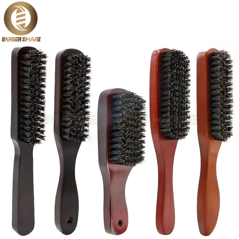 Brosse à barbe professionnelle en poils de sanglier naturels pour hommes