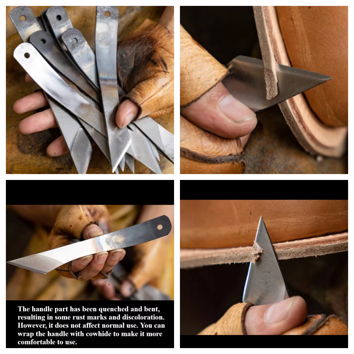 Couteau de coupe du cuir fait à la main, bricolage, sac à chaussures en cuir, artisanat du cuir, outils de coupe, outils auxiliaires de coupe des bords pour la coupe