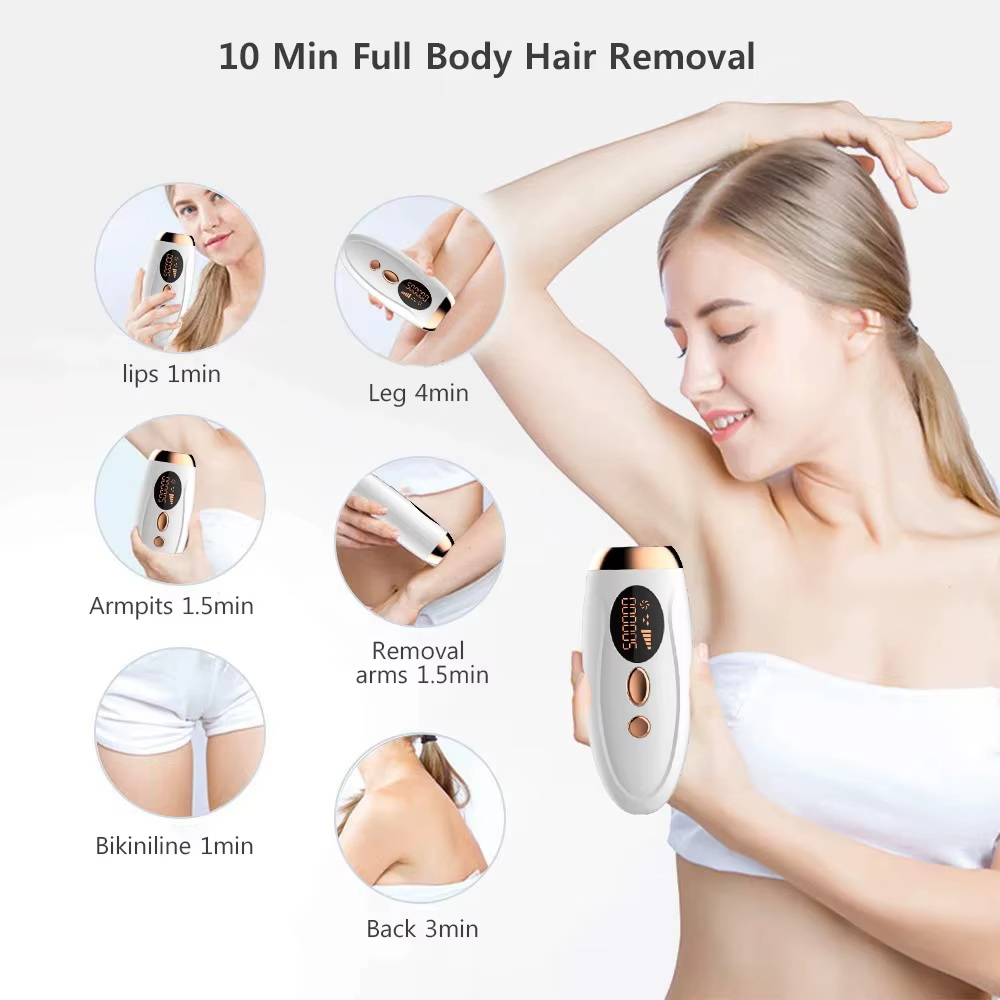 HOMEFISH Laser épilateur IPL épilation pour femmes corps Bikini visage 990000 flashs Permanent indolore IPL