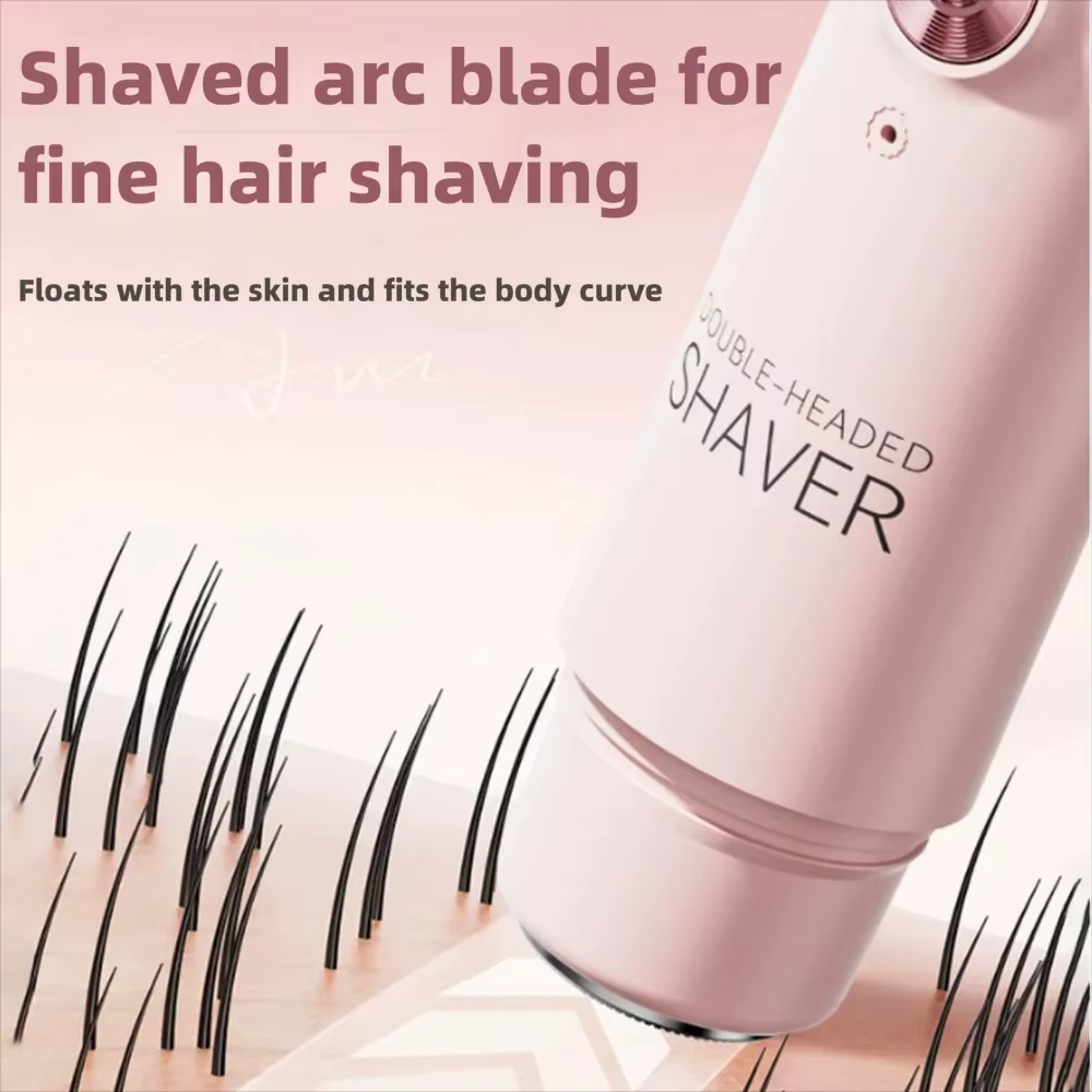 Épilateur électrique double tête rechargeable pour femme