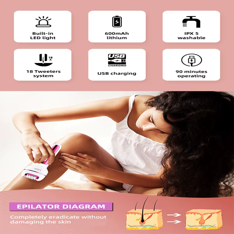 Épilateur électrique 3 en 1 aste pour femme