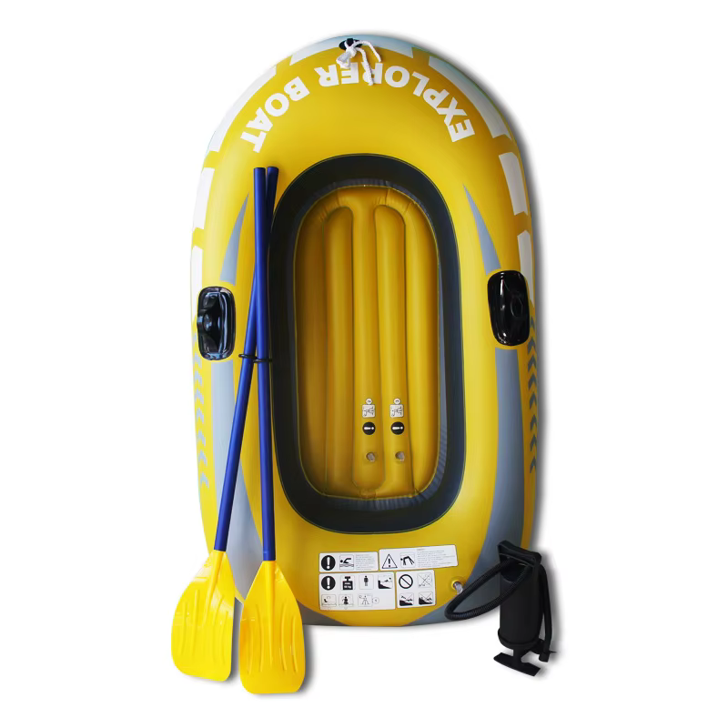 Petit bateau gonflable de loisirs aquatiques en PVC, bateau de pêche gonflable pour 2 personnes, bateau à dérive